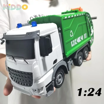 1: 24 Büyük RC Kamyon Traktör Çöp Ağır Buldozer Yükleyici Modeli Mühendislik Araba Ekskavatör Radyo Kontrollü oyuncak arabalar Çocuklar için