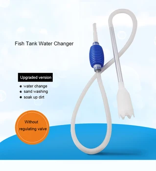 Akvaryum Sifon Çakıl Su Filtresi Temizleme Aracı El Balık Tankı Elektrikli Süpürge Su Değiştirici hava pompası Acuario Aksesuarları