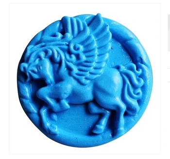 DIY Sıcak 3D Unicorn şekil el yapımı sabun kalıp hayvan mum kalıpları silikon kalıp Çikolata Şeker Kalıpları Formu Kek