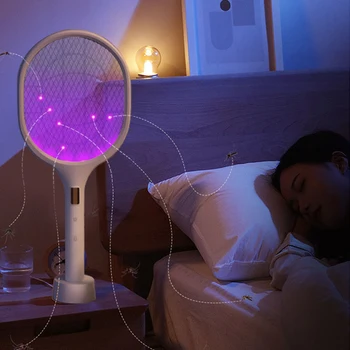 Elektrikli sineklik şarj edilebilir ev güçlü lityum pil sivrisinek katili lamba lamba ile iki-in-one sivrisinek temsilcisi