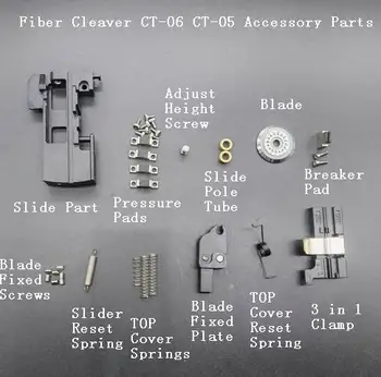 Fiber Cleaver CT - 05 CT-06 Aksesuarları Parçaları CT06 CT05 Bıçak Basınç Pedleri Yaylar Sabit Bıçak Vidaları 3 in 1 Kelepçe Beher Pad