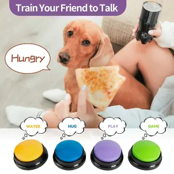Konuşan Pet Marş Kaydedilebilir Konuşma Düğmeleri Köpek Eğitim İletişim Oyuncaklar