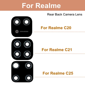 Oppo Realme için C20 C21 C25 Arka Arka Kamera lens camı Onarım Parçaları Realme için C21 Arka Kamera Lens