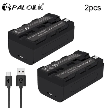 PALO USB Çıkışı 7.4 V 2600mAh Lityum pil NP-F550 Pil Sony Kamera için Pil F550 dijital kamera Piller