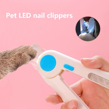 Pet LED Güvenlik Tırnak Makası Profesyonel Paslanmaz Çelik Köpek tırnak makası Uygun tırnak makası Pet Köpekler Kediler Pençe Ayak Temiz