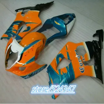 Yeni ABS motosiklet kaporta kiti SUZUKİ GSXR1000 K3 2003-2004 yıl Kaporta Enjeksiyon kalıp turuncu mavi