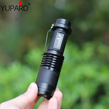 YUPARD Mini 12 W XML XM-L2 LED Ayarlanabilir Zumlanabilir Fener Lamba ışık Torch Siyah süper T6