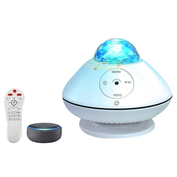 Yıldız Projektör Gece lambası Projektör Uzaktan Kumanda ile LED Galaxy Okyanus Dalgası Projektör Bluetooth müzik hoparlörü