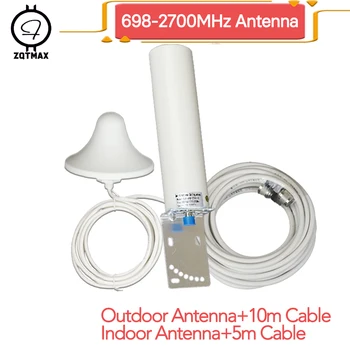 ZQTMAX CDMA GSM DCS WCDMA tekrarlayıcı 800 850 900 1700 1800 1900 2100 2600 hücresel amplifikatör 2g 3g 4g sinyal güçlendirici anten
