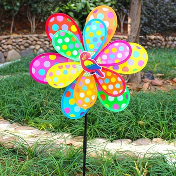 Çift Yönlü Renkli Rüzgar Yakalayıcı Çiçek Fırıldak Fırıldak Spinner Fırıldaklar Bahçe ve Bahçe için wzpı
